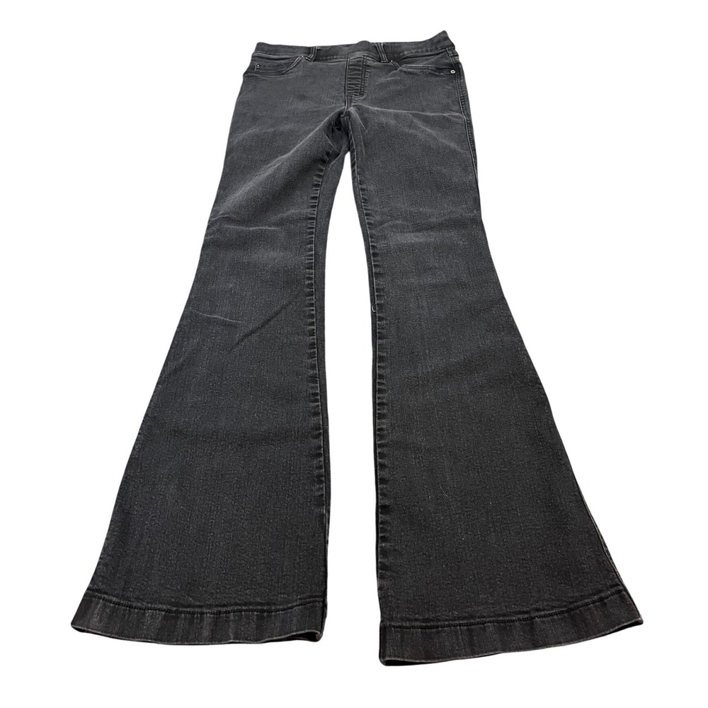 Spanx Flare Jeans Womens Medium Black High Rise Stretch Denim‎ 20326R